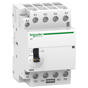 A9C21164 | Модульный контактор, серия iCT, 4НО, 63А, управление 24В AC, Schneider Electric
