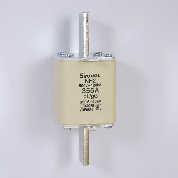 FNH2-355 | Предохранитель ножевой тип 37, 355 A, габ 2, gG, 690 B AC, Sinvel 