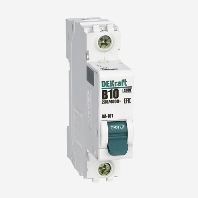 11102DEK | Автоматический выключатель ВА-101 1P 16А D 4.5кА, Dekraft