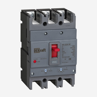 28120DEK | Силовой авт. выключатель 3P 140A 35кА ВА-333А, Dekraft