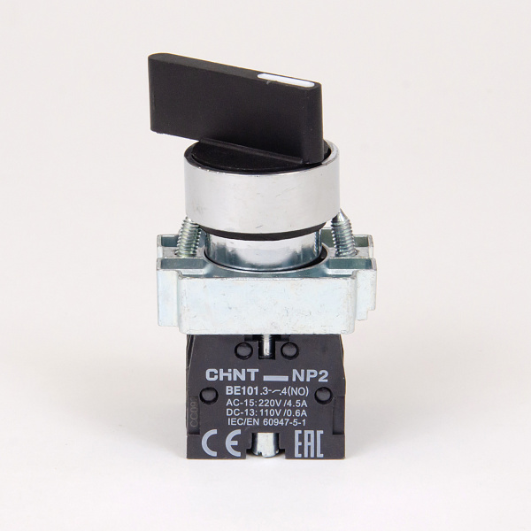 573998 | Переключатель NP2-BJ53, 3 положения возвратом, 2НО, IP40, Chint