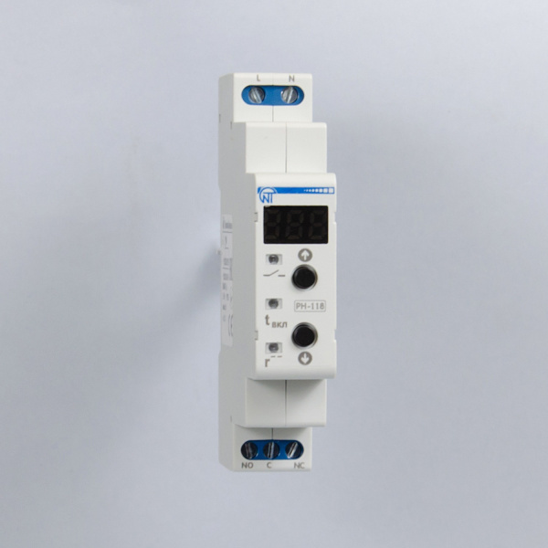 РН-118 | Реле напряжения однофазное 18мм с вольтметром, Новатек