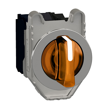 XB4FK135B5 | Переключатель 3 положения, ± 45° с фиксацией, 1НО+1НЗ, оранжевый, с подсветкой 24В AC/DC, Schneider Electric